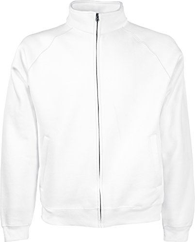Fruit of the Loom Classic Sweat Jacket, 012-064-U-30, weiss, XL von Fruit of the Loom