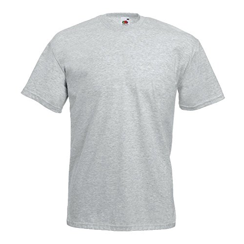 Fruit of the Loom - Classic T-Shirt 'Value Weight auch Farbsets S M L XL XXL 3XL 4XL 5XL 'Value Weight' 3XL,Heather Grey von Fruit of the Loom