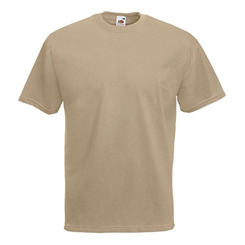 Fruit of the Loom - Classic T-Shirt 'Value Weight' L,Khaki von Fruit of the Loom