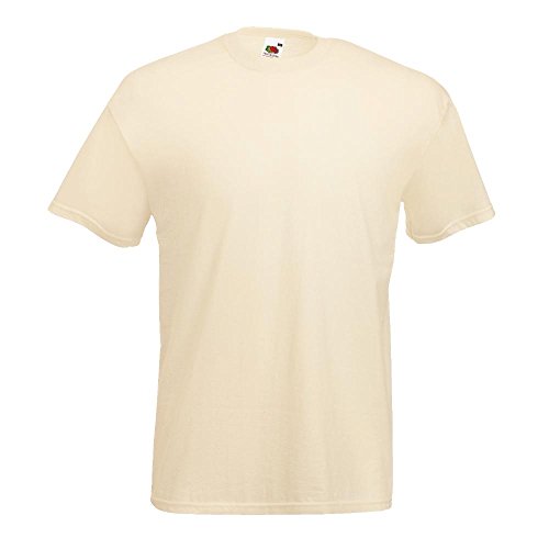 Fruit of the Loom - Classic T-Shirt 'Value Weight' M,Natural von Fruit of the Loom