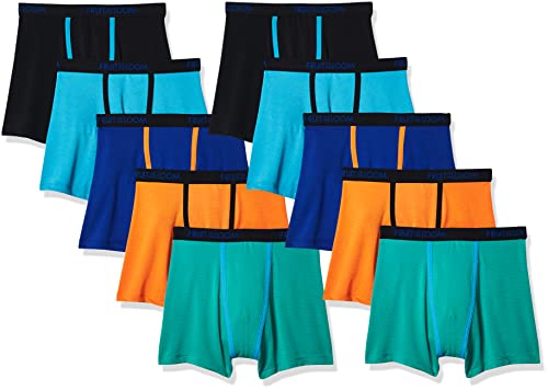 Fruit of the Loom Cooling Breathable Boxer Briefs, Boy - 10 Pack - Micro Mesh, Large von Fruit of the Loom