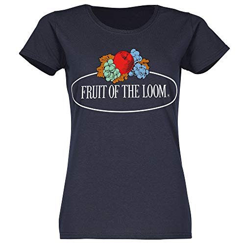 Fruit of the Loom Damen 011372 T-Shirt, Blau (Deep Navy Az), X-Large von Fruit of the Loom