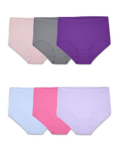 Fruit of the Loom Damen Atmungsaktive Unterwäsche, Feuchtigkeitstransport hält Sie kühl und bequem, erhältlich in Übergröße Unterhose, Cotton Mesh-Brief (6 Pack), 34 von Fruit of the Loom