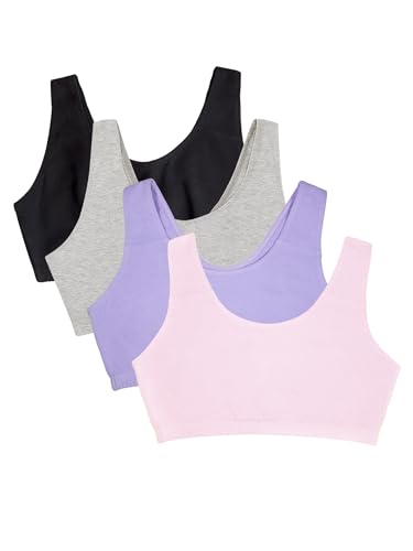 Fruit of the Loom Damen Built Up Tank Style Bra Value Pack Sport-BH, Undurchsichtige, Kitty Pink/Hyazinth/Grey Heather/Black Hue, 90 (4er Fruit of the Loom Damen Built Up Tank Style Bra Value Pack Sport-BH, Undurchsichtige, Kitty Pink/Hyazinth/Grey Heather/Black Hue, 90 (4er von Fruit of the Loom