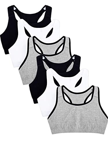 Fruit of the Loom Damen Built Up Tank Style Vorteilspack Sport-BH, Blickdicht, Heather Grey W. Black/White/Black/Heather Grey W. Black/White/Black, 90 von Fruit of the Loom