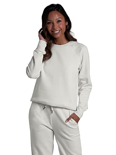 Fruit of the Loom Damen Crafted Comfort Fleece Hoodies, Crewneck & Pullover for Women Sweatshirt, Cream, XL von Fruit of the Loom
