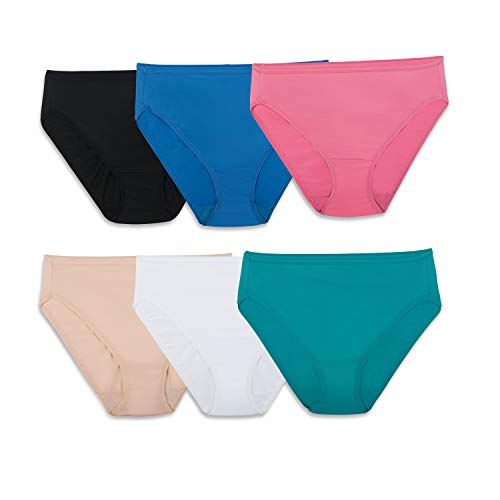 Fruit of the Loom Damen Fit for Me Unterwäsche in Übergröße, Hi Cut – 6er-Pack – Farben können variieren, 34 Fruit of the Loom Damen Fit for Me Unterwäsche in Übergröße, Hi Cut – 6er-Pack – Farben können variieren, 34 von Fruit of the Loom