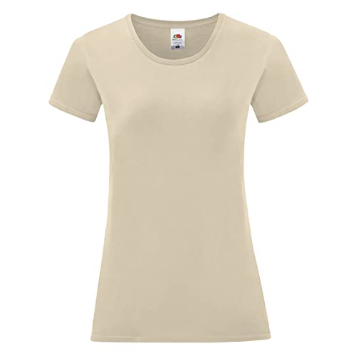 Fruit of the Loom Damen Iconic T-Shirt (S) (Natur) von Fruit of the Loom