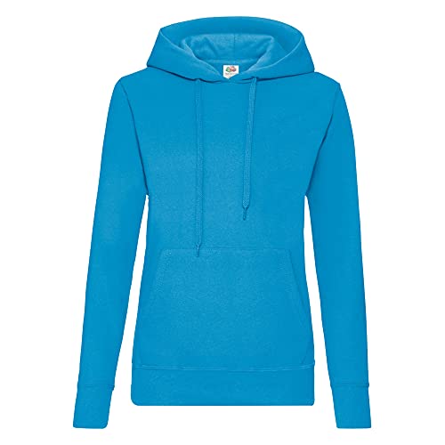 Fruit of the Loom Damen Kapuzenpullover Classic, Blau - Blue (Azure Blue) , XXL von Fruit of the Loom