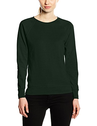 Fruit of the Loom Damen Leichtes Raglan Sweatshirt, flaschengrün, 42 von Fruit of the Loom