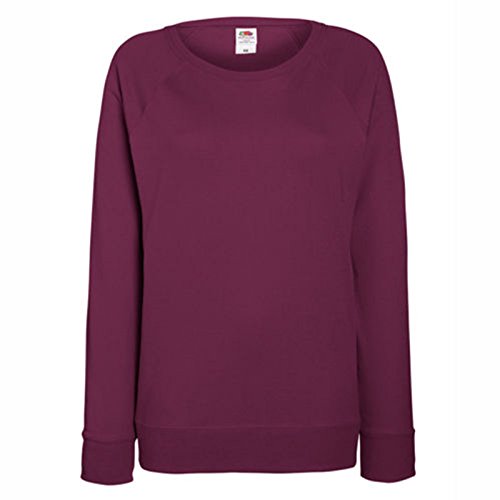 Fruit of the Loom Damen Modern Sweatshirt Gr. Large, burgunderfarben von Fruit of the Loom