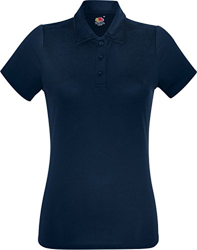 Fruit of the Loom Damen Performance Polo Lady-Fit Poloshirt, Blau (Deep Navy 202), Medium von Fruit of the Loom