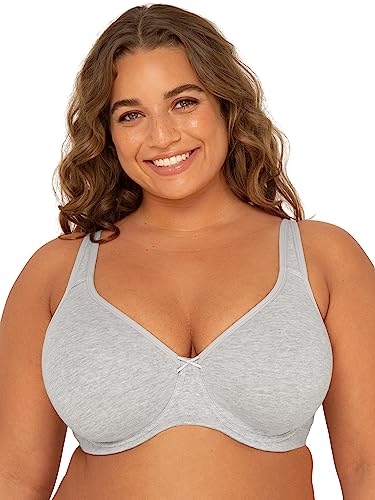 Fruit of the Loom Damen Fit for Me Collection: Plus-Size Unlined Underwire Bra-Cotton Comfort & Pinch-Free Straps BH mit voller Abdeckung, Undurchsichtige, Meliert, Grau, 85C Fruit of the Loom Damen Fit for Me Collection: Plus-Size Unlined Underwire Bra-Cotton Comfort & Pinch-Free Straps BH mit voller Abdeckung, Undurchsichtige, Meliert, Grau, 85C von Fruit of the Loom