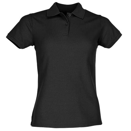 Fruit of the Loom Damen Poloshirt SS092M, Schwarz - Schwarz (Herstellergröße: XL) von Fruit of the Loom