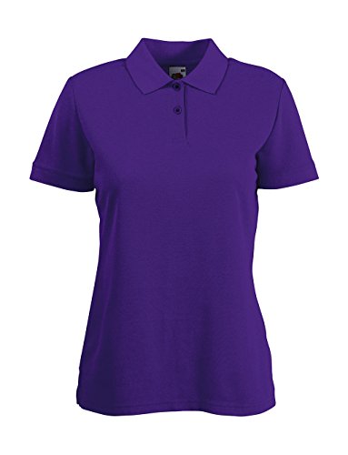 Fruit of the Loom Damen Poloshirt SS092M, violett, Gr. 36 (Herstellergröße: XS) von Fruit of the Loom