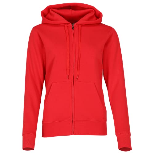 Fruit of the Loom Damen Premium Hooded Sweat Jacket Lady-Fit Kapuzenpullover, Rot (Red 400), Small (Herstellergröße: 10) von Fruit of the Loom