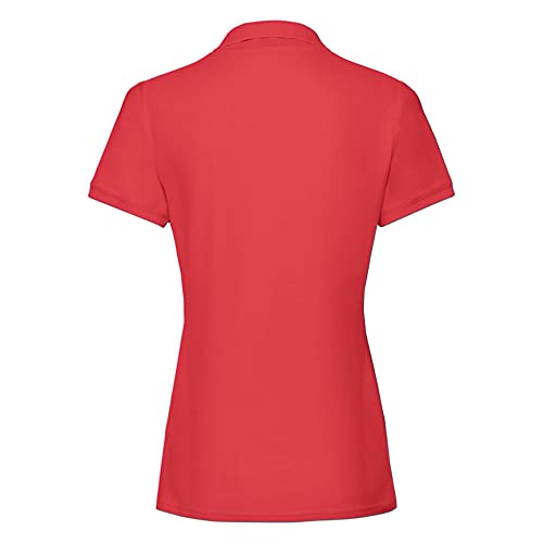Fruit of the loom Damen Premium Polo Lady-Fit Poloshirt, Rot (Red 400), Large (Herstellergröße: 14) von Fruit of the Loom