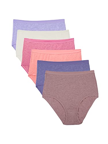 Fruit of the Loom Damen Premium-Unterwäsche atmungsaktiv, Ultraweich – Slip – modisch Sortiert, 9 (6er Pack) von Fruit of the Loom