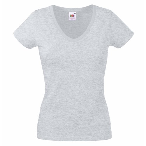 Fruit of the Loom Valueweight T Lady-Fit, Größe:M, Farbe:Graumeliert von Fruit of the Loom