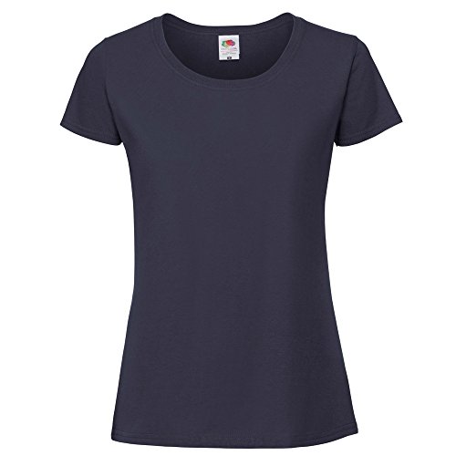 Fruit of the Loom Damen Ringspun Premium T-Shirt (M) (Abyss Blau) von Fruit of the Loom