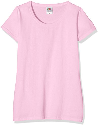 Fruit of the Loom Damen SS079M T-Shirt, Rosa (Pink), 44 (Herstellergröße: X-Large) von Fruit of the Loom