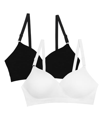 Fruit of the Loom Damen Seamless Wire Free Bra Push-Up-BH, Undurchsichtige, Schwarz/Weiß, 2er-Pack, 80C Fruit of the Loom Damen Seamless Wire Free Bra Push-Up-BH, Undurchsichtige, Schwarz/Weiß, 2er-Pack, 80C von Fruit of the Loom