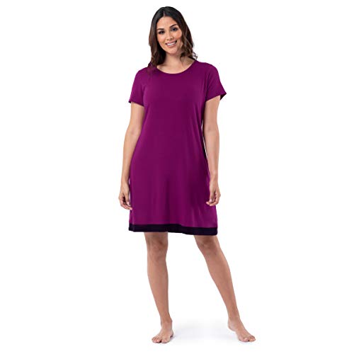 Fruit of the Loom Damen Super Soft and Breathable Sleep Shirt Nachthemd, Beere, Large von Fruit of the Loom