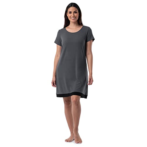 Fruit of the Loom Damen Super and Breathable Sleep Shirt Nachthemd, Soft Grey, Mittel von Fruit of the Loom
