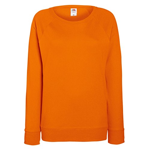 Fruit of the Loom Damen Sweatshirt Lightweight Raglan Sweat Lady-Fit 62-146-0 Orange M von Fruit of the Loom