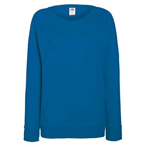 Fruit of the Loom Damen Sweatshirt Lightweight Raglan Sweat Lady-Fit 62-146-0 Royal S von Fruit of the Loom