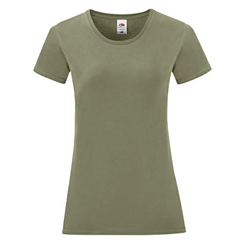 Fruit of the Loom Damen T-Shirt Gr. X-Large, kaki von Fruit of the Loom