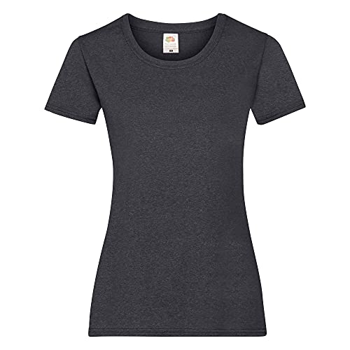 Fruit of the Loom Damen T-Shirt Valueweight T Lady-Fit 61-372-0 Dark Grey Heather M von Fruit of the Loom