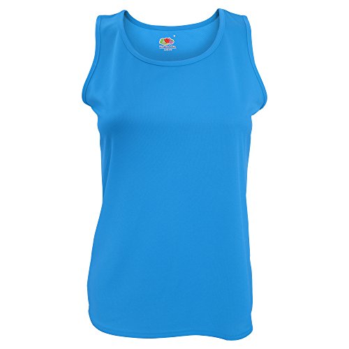 Fruit of the Loom Damen Tank Top Performance Vest Lady-Fit 61-418-0 Azure Blue XXL von Fruit of the Loom