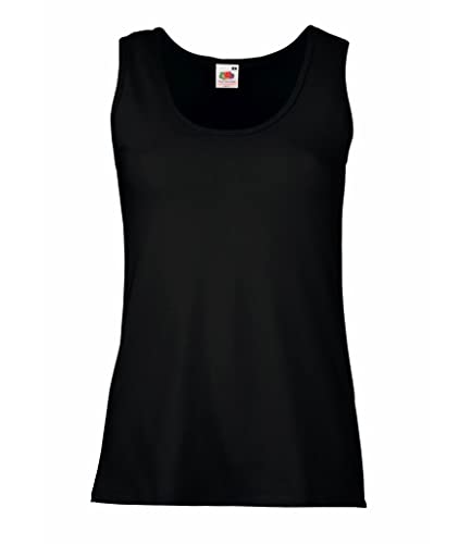 Fruit of the Loom Damen Tank Top Valueweight Vest Lady-Fit, Farbe:schwarz, Größe:S von Fruit of the Loom