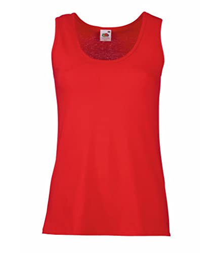 Fruit of the Loom Damen Tank Top Valueweight Vest Lady-Fit 61-376-0 Red XXL von Fruit of the Loom