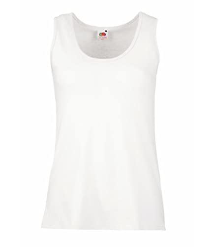 Fruit of the Loom Damen Tank Top Valueweight Vest Lady-Fit 61-376-0 White L von Fruit of the Loom