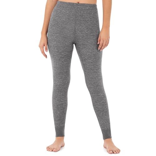 Fruit of the Loom Damen Thermounterteil mit Mikro-Waffelmuster Pyjamaunterteil, Smoke Heather, 1X von Fruit of the Loom