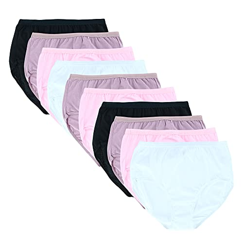 Fruit of the Loom Damen Underwear Cotton Brief Panty Multipack Unterhose, Baumwollkörper, Sortiert, 10 Stück, Large von Fruit of the Loom