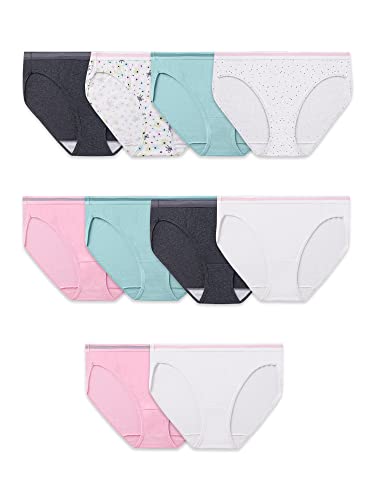 Fruit of the Loom Damen Underwear Panty Multipack Unterwäsche im Bikini-Stil, Cotton Fashion Sortiment (10 Stück), X-Groß (10er Pack) von Fruit of the Loom