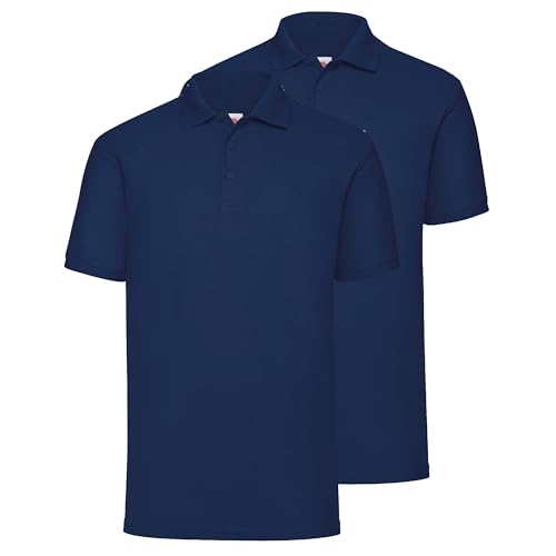 Fruit of the Loom Doppelpack 65/35 Polo + GRATIS MyShirt Stoffbeutel, Farbe:Navy, Größe:L Fruit of the Loom Doppelpack 65/35 Polo + GRATIS MyShirt Stoffbeutel, Farbe:Navy, Größe:L von Fruit of the Loom