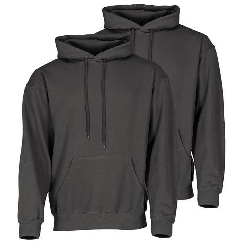 Fruit of the Loom Doppelpack Classic Kapuzen-Sweat Herren Hoodie 2er Pack + GRATIS MyShirt Stoffbeutel, Farbe:Graphit, Größe:L Fruit of the Loom Doppelpack Classic Kapuzen-Sweat Herren Hoodie 2er Pack + GRATIS MyShirt Stoffbeutel, Farbe:Graphit, Größe:L von Fruit of the Loom