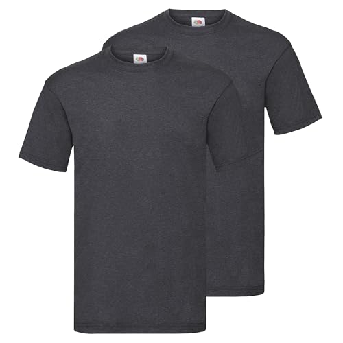 Fruit of the Loom Doppelpack Herren T-Shirt 2er Pack + GRATIS MyShirt Stoffbeutel, Farbe:dunkelgrau meliert, Größe:XL Fruit of the Loom Doppelpack Herren T-Shirt 2er Pack + GRATIS MyShirt Stoffbeutel, Farbe:dunkelgrau meliert, Größe:XL von Fruit of the Loom