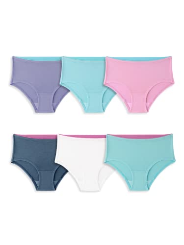 Fruit of the Loom Girls' 360 Stretch Modal Underwear, Brief-6 Pack-Assorted, 10 von Fruit of the Loom