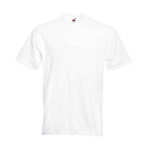 Fruit of the Loom - Heavy T-Shirt 'Super Premium T' 3XL,White von Fruit of the Loom