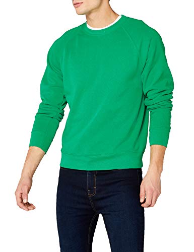 Fruit of the Loom Herren, Sweatshirt, Raglan Sweatshirt, Green (Kelly Green), X-Large (Herstellergröße : X-Large) von Fruit of the Loom