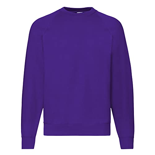 Fruit of the Loom Herren, Sweatshirt, Raglan Sweatshirt, Purple, XX-Large (Herstellergröße : XX-Large) von Fruit of the Loom