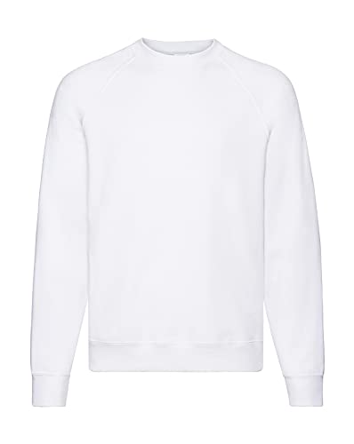 Fruit of the Loom Herren, Sweatshirt, Raglan Sweatshirt 3XL,White von Fruit of the Loom