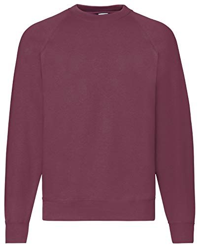 Fruit of The Loom Herren, Sweatshirt, Raglan Sweatshirt L,Rot - Burgunderrot von Fruit of the Loom