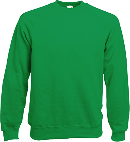 Fruit of the Loom Herren, Sweatshirt, Raglan Sweatshirt M,Grün - Kelly Green von Fruit of the Loom