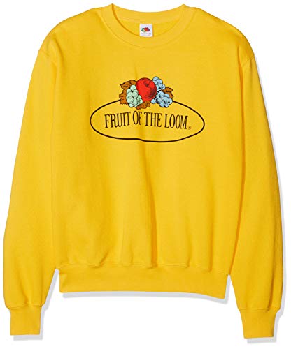 Fruit of the Loom Herren 012202 Sweatshirt, Gelb (Sonnenblumengelb 34), Small von Fruit of the Loom